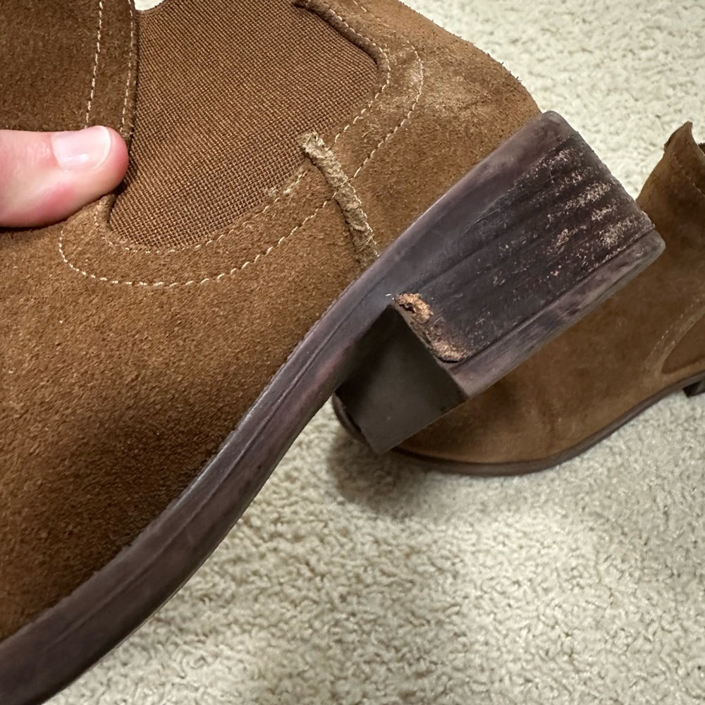 Steve Madden Brown Suede Ankle Boots - Picture 3 of 11
